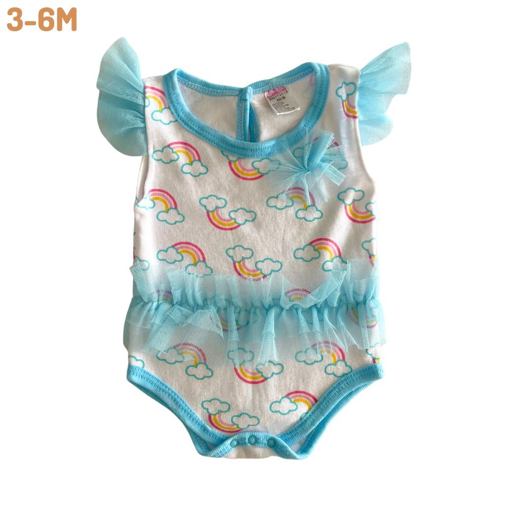 Rainbow Tulle Onesie - 3-6 Months 3-6M